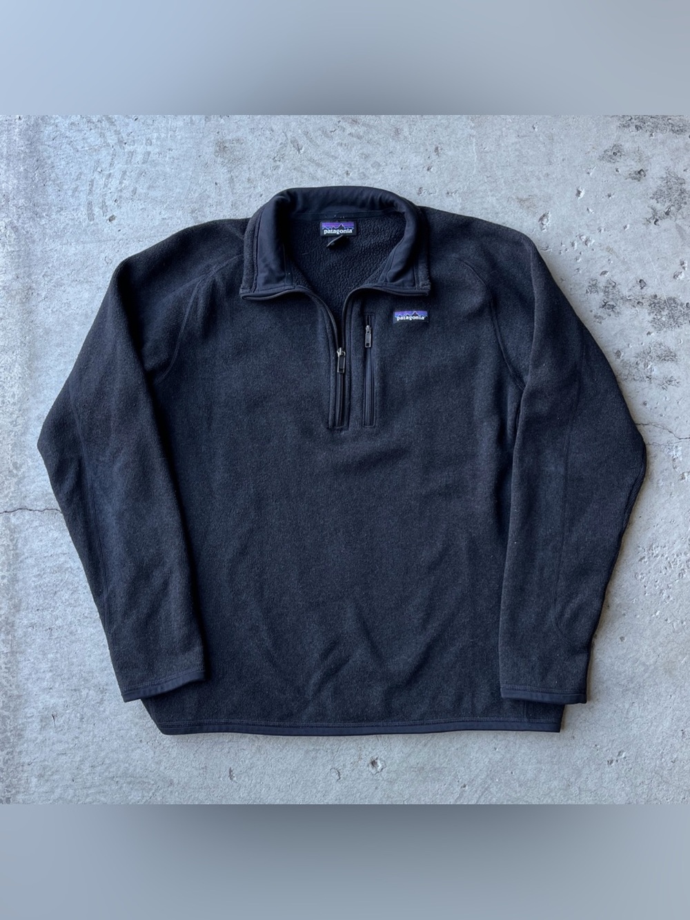 Patagonia Better Sweater Black 1/4 Zip Fleece Pullover Mens Large